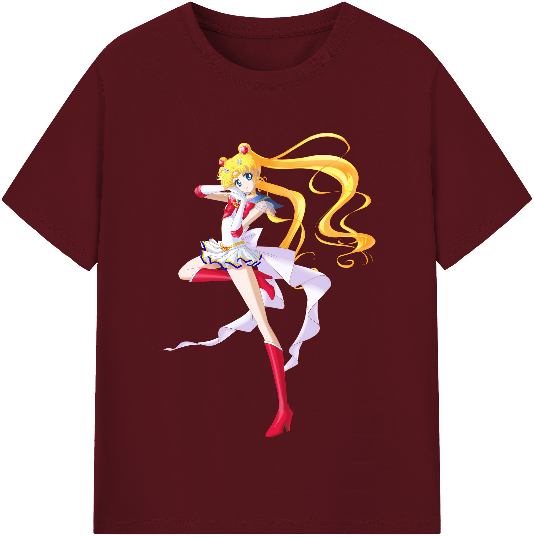 （画像用） 美少女戦士セーラームーン 月野 うさぎ つきの うさぎ Sailor Moon Tsukino Usagi 綿100％半袖Tシャツ（フロントプリント）